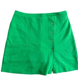 Vintage Vibrant Green Buttoned Skort